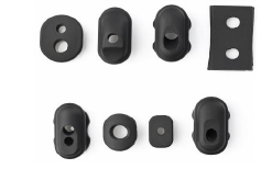 Резиновые заглушки комплект 8шт.черные,для Ninebot KickScooter F20/25/30/40