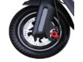 Переднее колесо в сборе для Ninebot KickScooter P65 Оригинал AB.50.0043.54